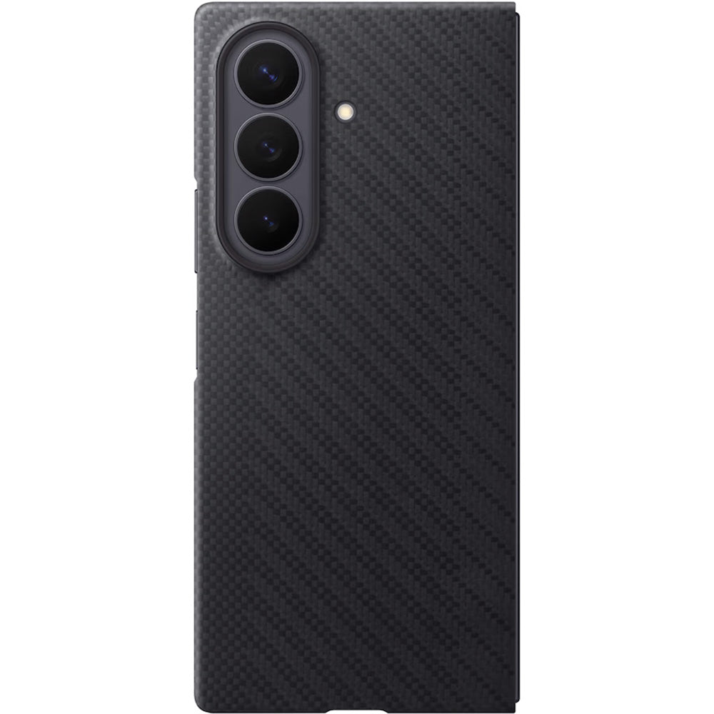 Handyhülle und 2x Anti-Reflexionsfolie für Galaxy Z Fold8 Ultra, Samsung Carbon Magnet Case mit MagSafe, Schwarz