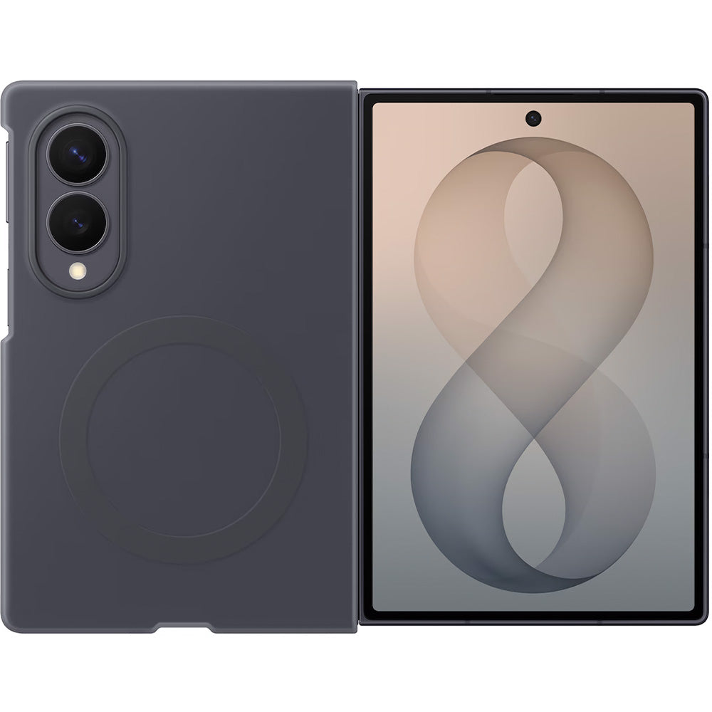 Handyhülle und 2x Anti-Reflexionsfolie für Galaxy Z Fold8, Samsung Silicone Magnet Case mit MagSafe, Graphit