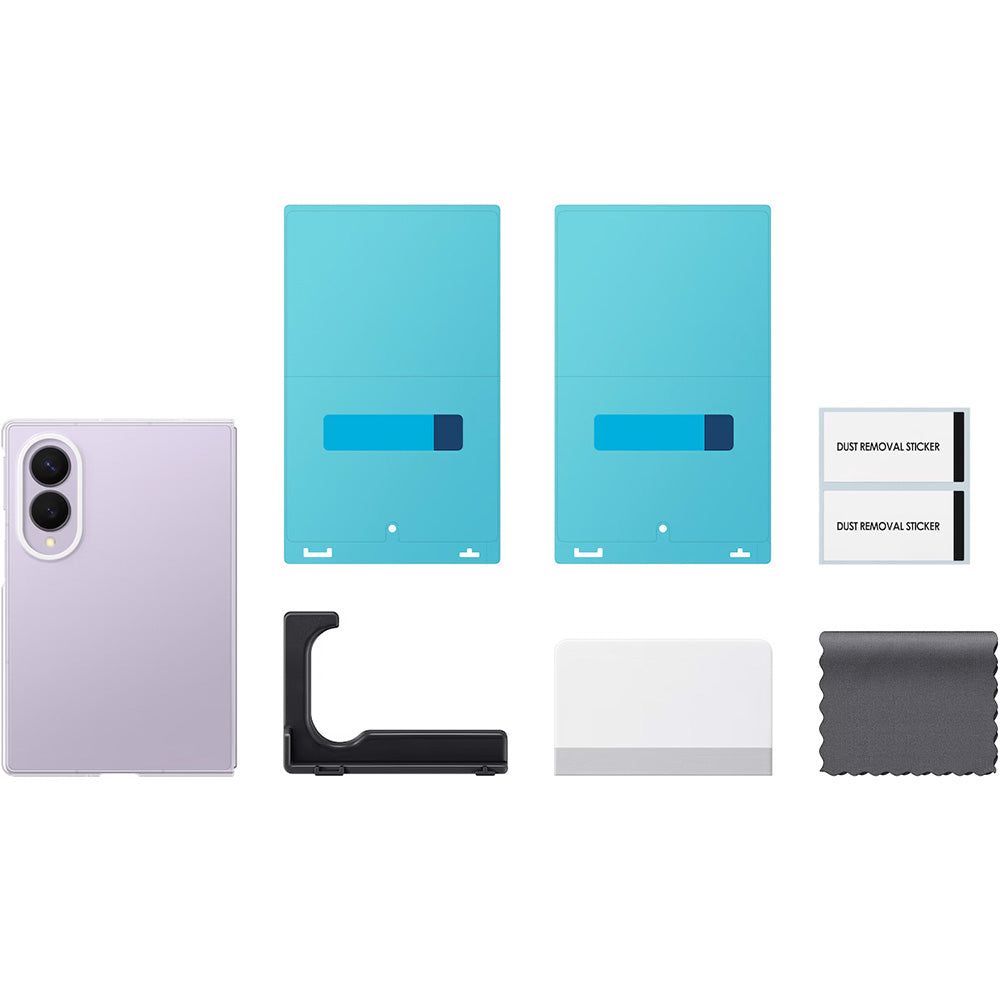Handyhülle und 2x Anti-Reflexionsfolie für Galaxy Z Fold8, Samsung Clear Case, Transparent