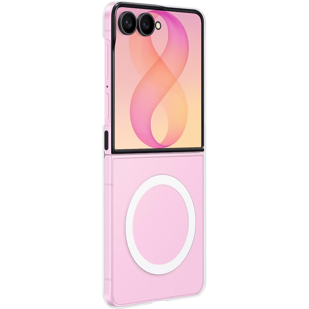 Handyhülle für Galaxy Z Flip8, Samsung Clear Magnet Case mit MagSafe, Transparent und Weiß