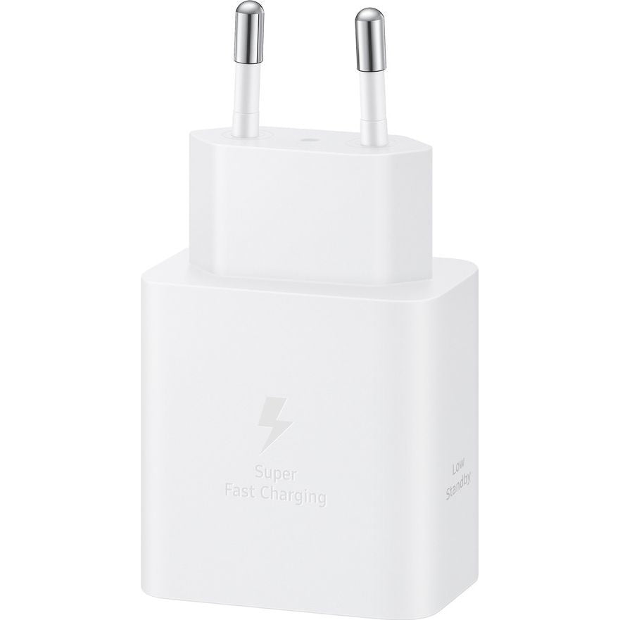 Wandladegerät GaN USB-C 45W, PD, PPS, mit USB-C-Kabel 1,8 m, Samsung Power Adapter, Weiß