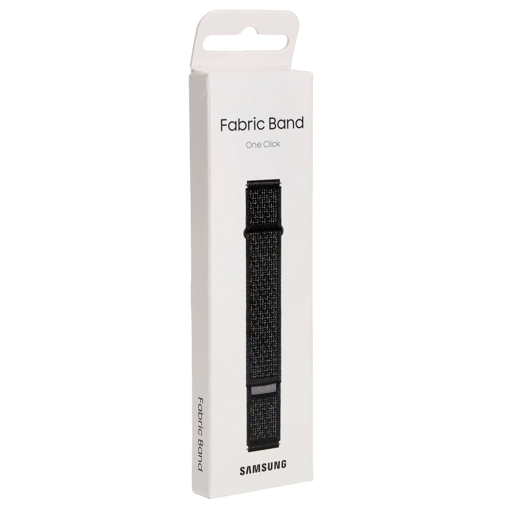 Armband für Galaxy Watch 7/FE/6/5 Pro/5/4, Samsung Fabric Band, 20mm M/L, Schwarz