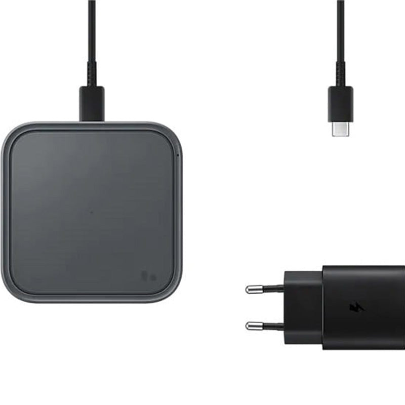 Samsung kabelloses Schnellladegerät EP-P2400TB, 15W + Wandladegerät, Schwarz