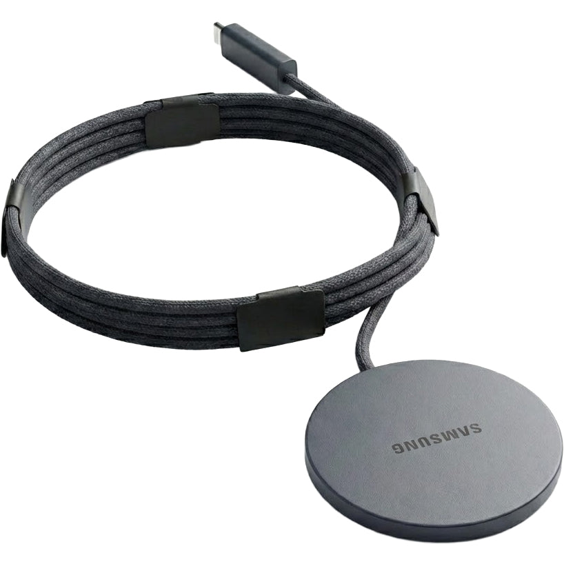 Induktionsladegerät mit Qi2.2 25W + Netzladegerät 45W, Samsung Magnet Wireless Charger, für MagSafe / MPP, USB-C Nylonkabel, Schwarz