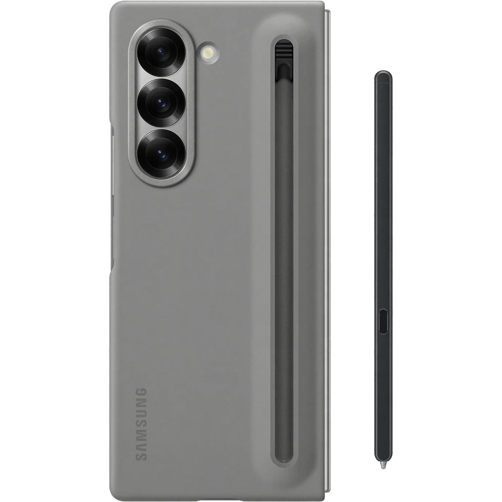 Handyhülle für Galaxy Z Fold6, Samsung Slim S-Pen Case + Stift, Grau