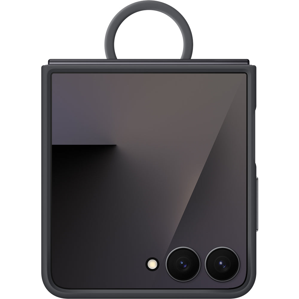 Handyhülle für Galaxy Z Flip7, Samsung Silicone Case Ring, Schwarz