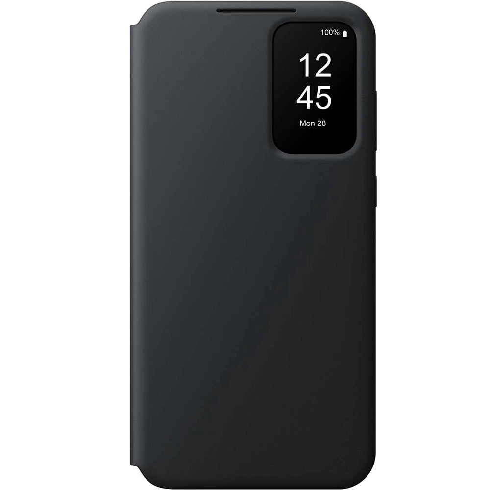 Schutzhülle mit Klappe für Galaxy A35 5G, Samsung Smart View Wallet Case, Schwarz