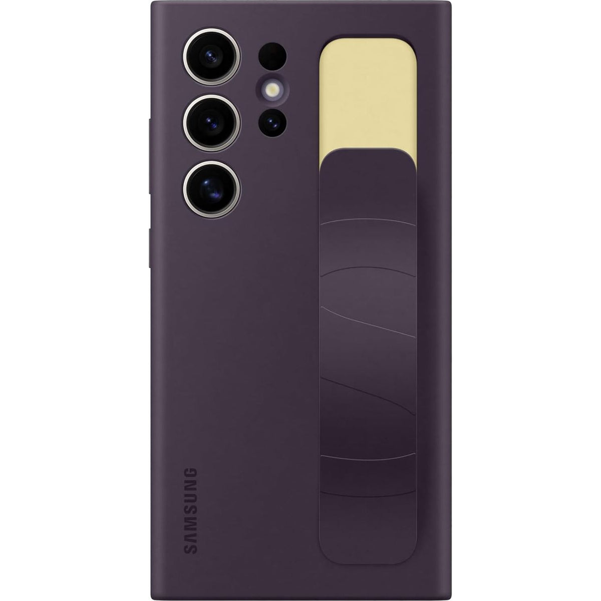Schutzhülle für Galaxy S24 Ultra, Samsung Silicone Standing Grip Case, Dunkelviolett