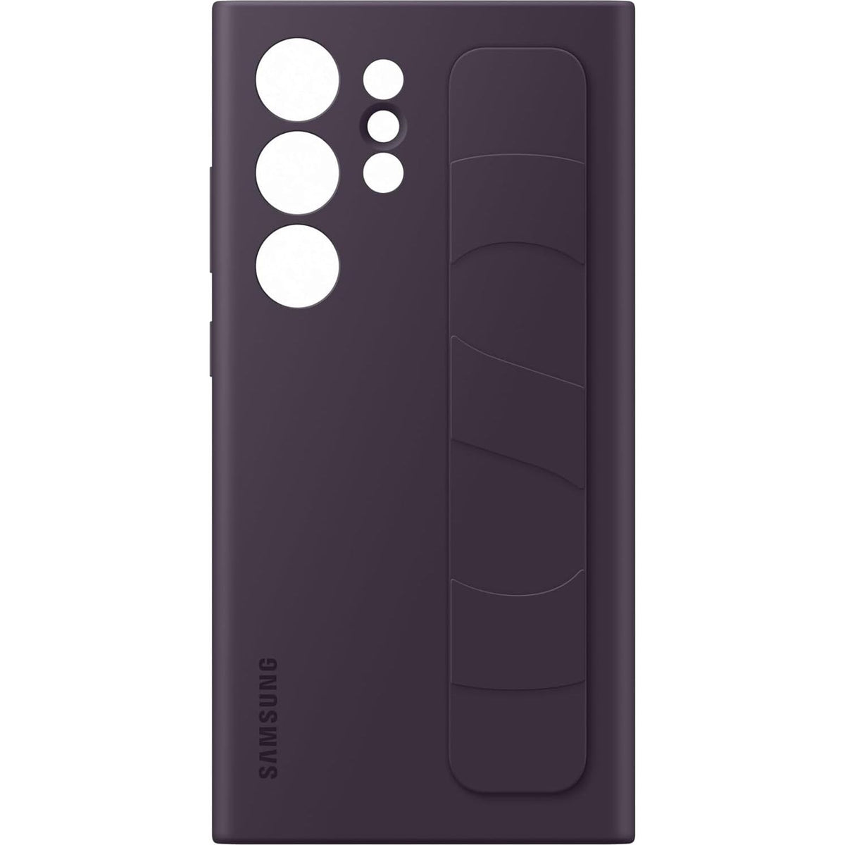 Schutzhülle für Galaxy S24 Ultra, Samsung Silicone Standing Grip Case, Dunkelviolett