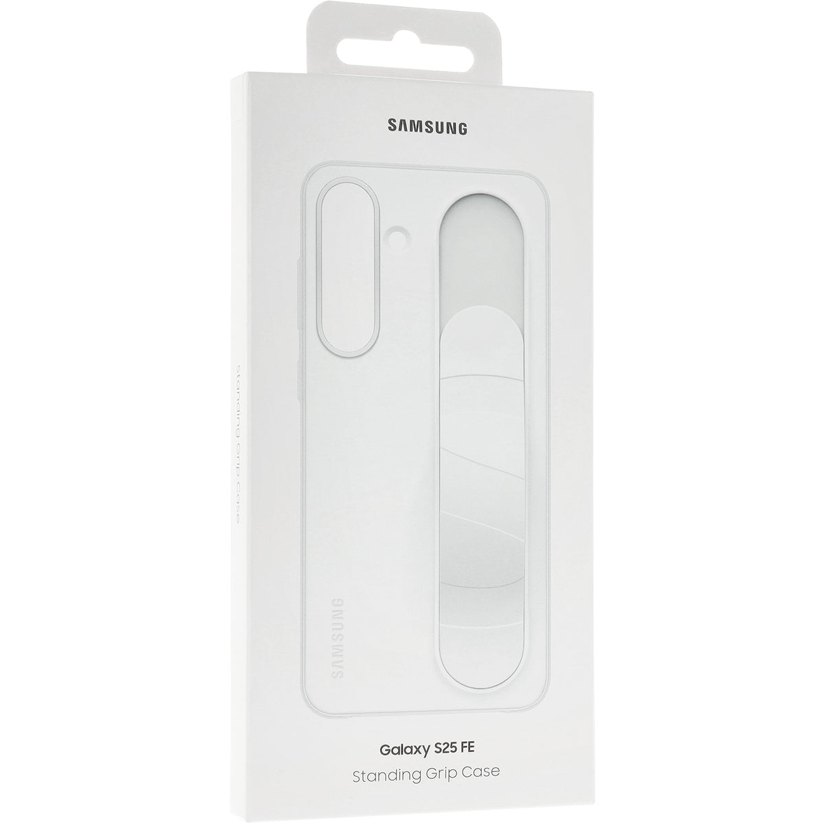 Handyhülle für Galaxy S25 FE, Samsung Silicone Standing Grip Case, Weiß