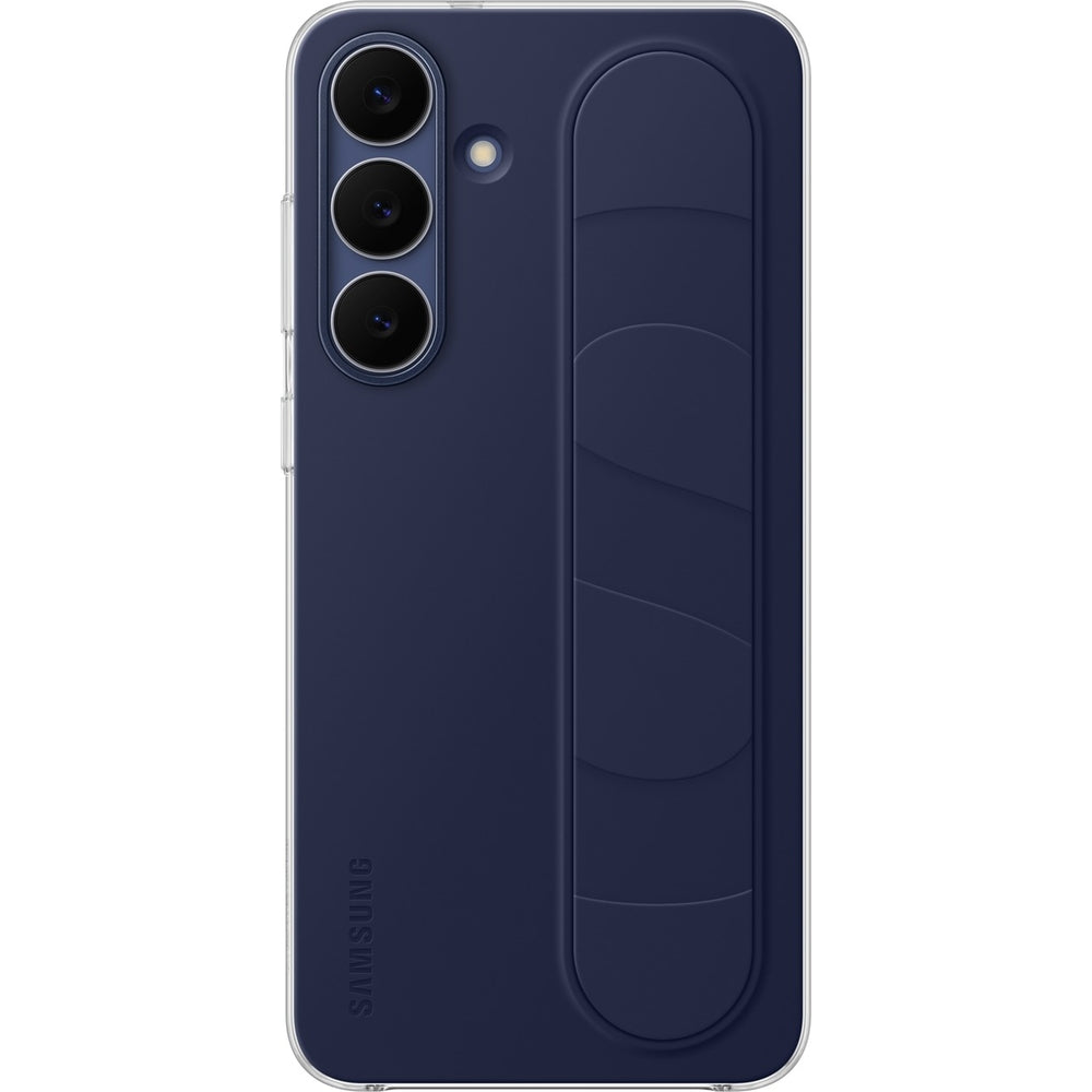 Handyhülle für Galaxy S25 FE, Samsung Silicone Standing Grip Case, Dunkelblau