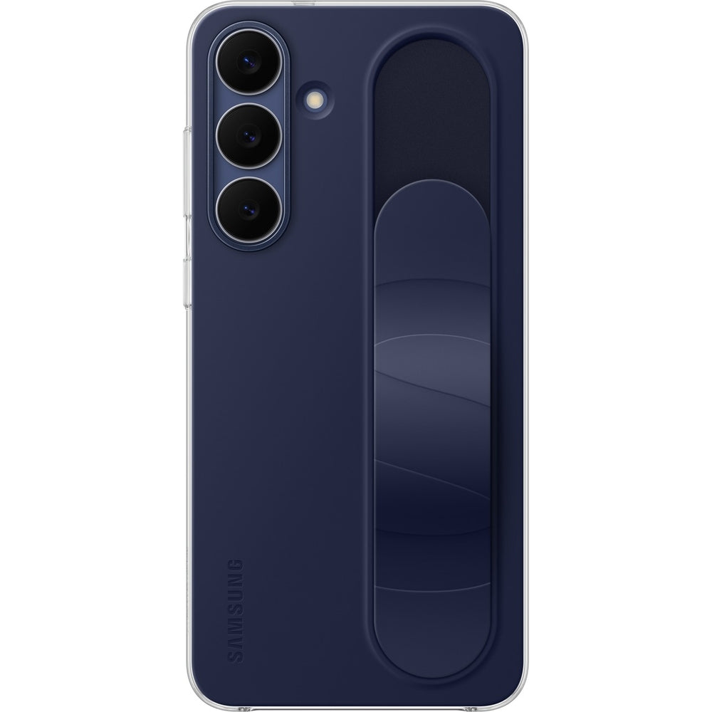 Handyhülle für Galaxy S25 FE, Samsung Silicone Standing Grip Case, Dunkelblau