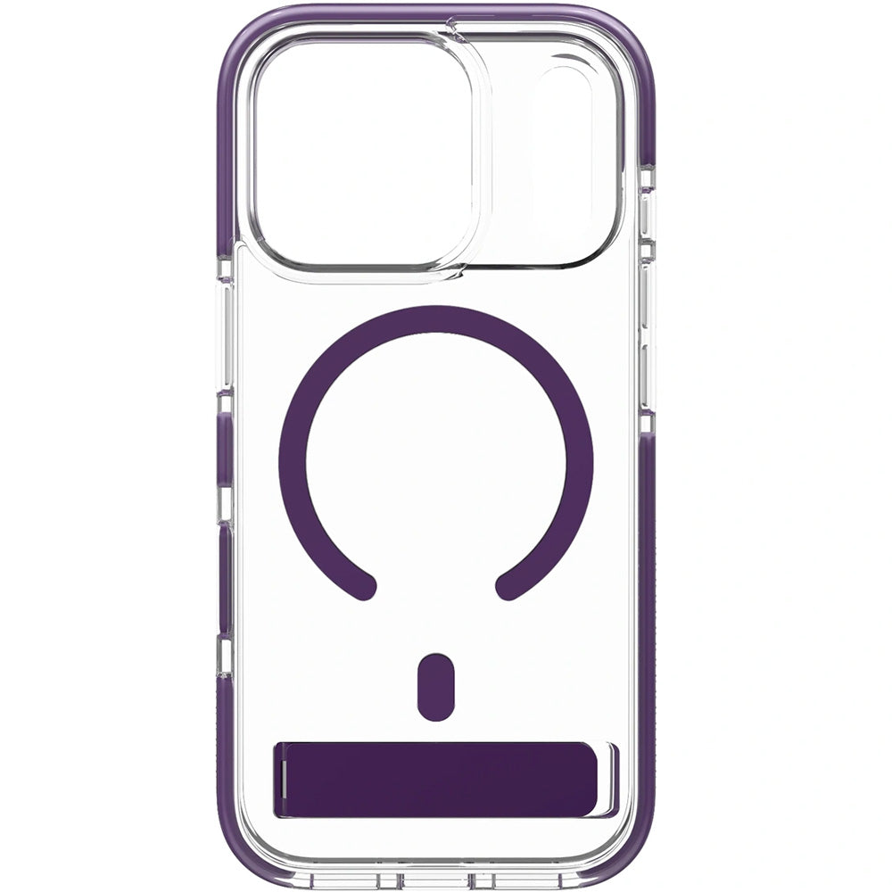 Handyhülle für iPhone 18 Pro / 17 Pro, ZAGG Santa Cruz Snap Kickstand mit MagSafe, Transparent-Violett (3/7)