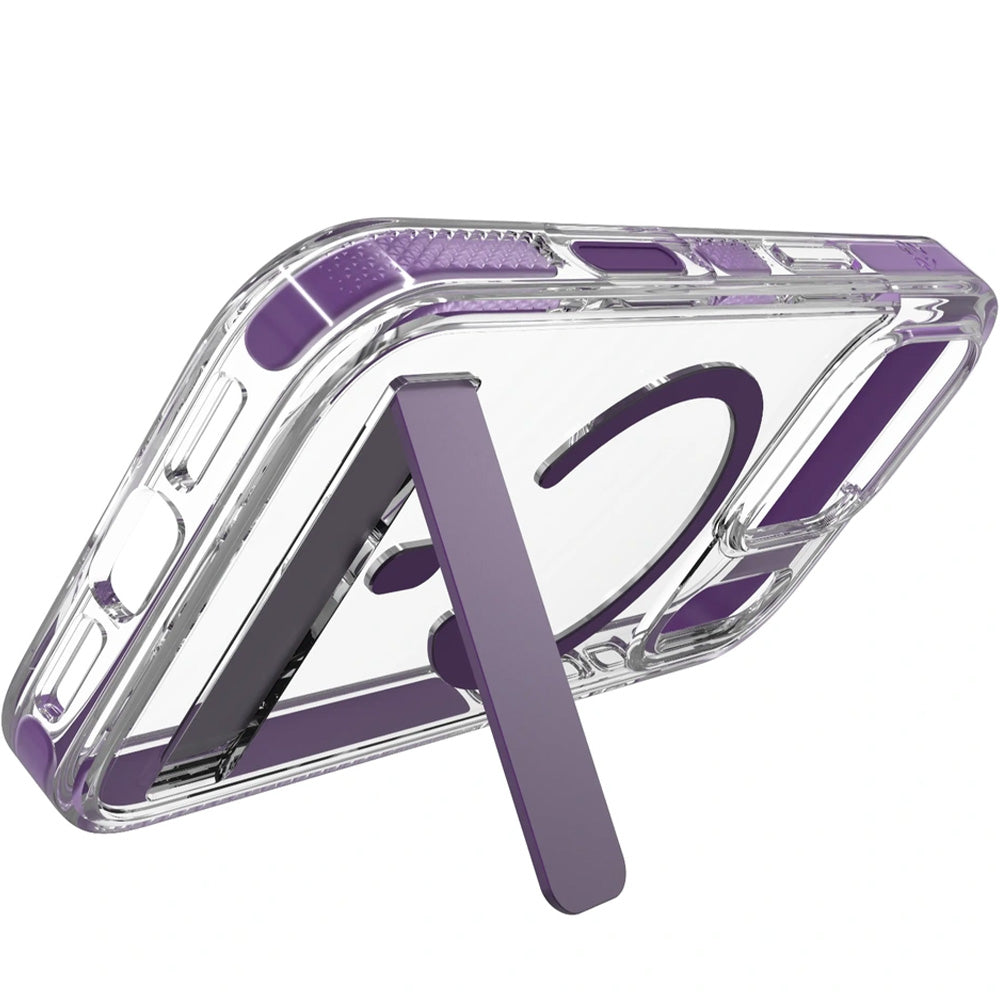 Handyhülle für iPhone 18 Pro Max / 17 Pro Max, ZAGG Santa Cruz Snap Kickstand mit MagSafe, Transparent-Violett (2/7)