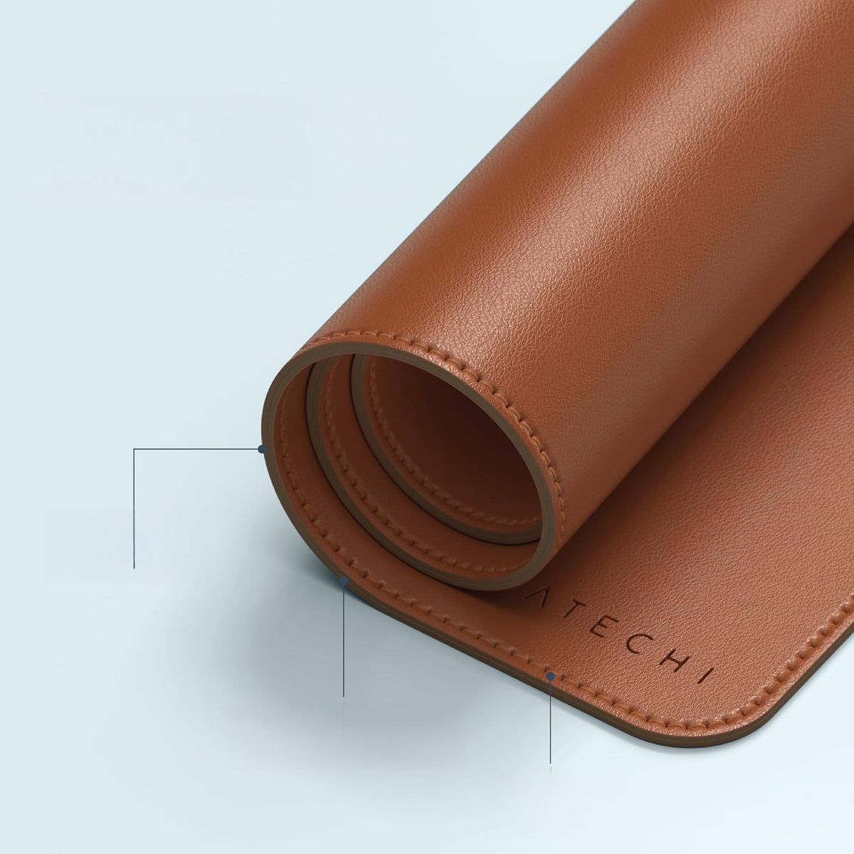 Schreibtischunterlage aus veganem Leder, Satechi Premium Desk Mat, Braun
