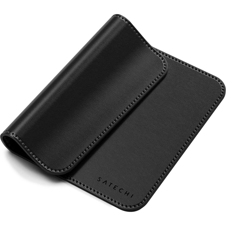 Mauspad aus veganem Leder für den Schreibtisch, Satechi Premium Mouse Pad, Schwarz