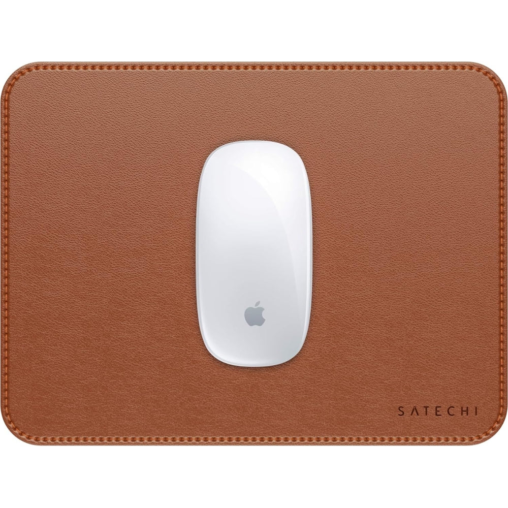 Mauspad aus veganem Leder für den Schreibtisch, Satechi Premium Mouse Pad, Braun