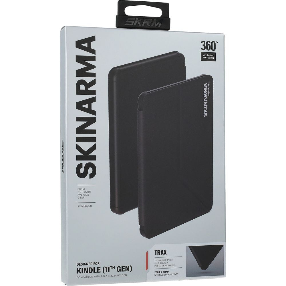 Hülle mit Klappe für Amazon Kindle 11, Skinarma Trax, Schwarz
