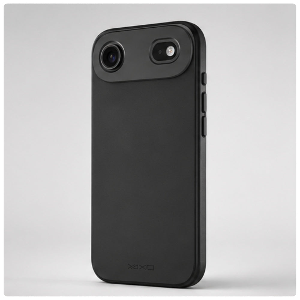 Handyhülle YAXO Leather Gear Slim Case MagSafe für iPhone Air, schwarz (7/8)