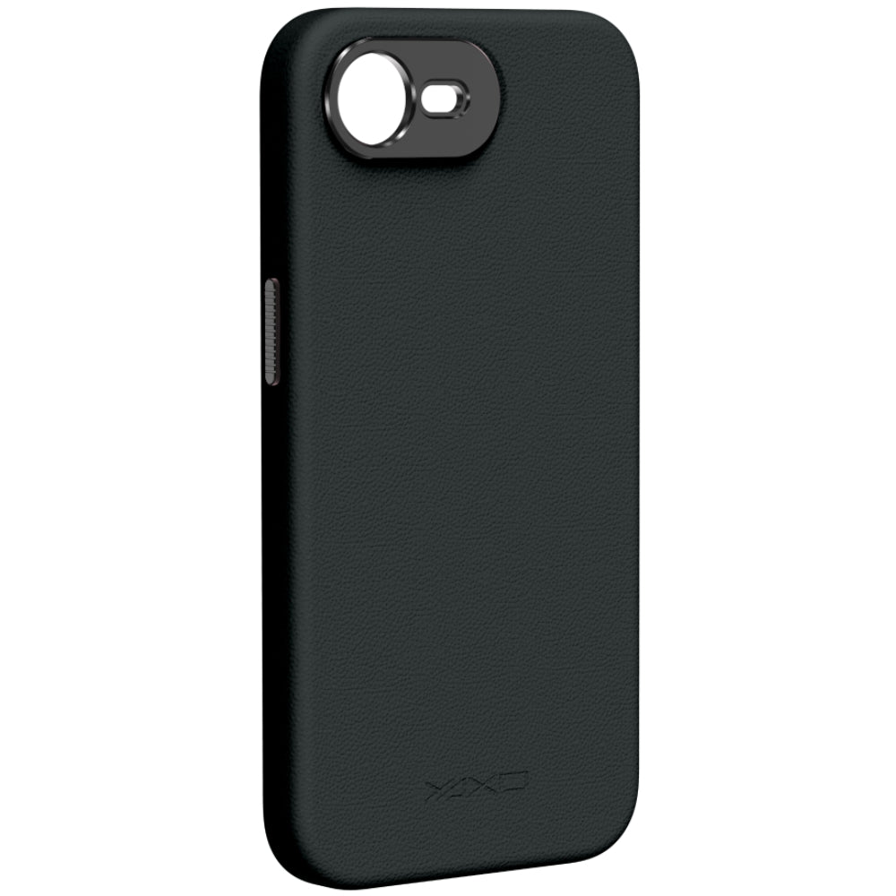 Handyhülle YAXO Leather Gear Slim Case MagSafe für iPhone 17e, schwarz (1/12)