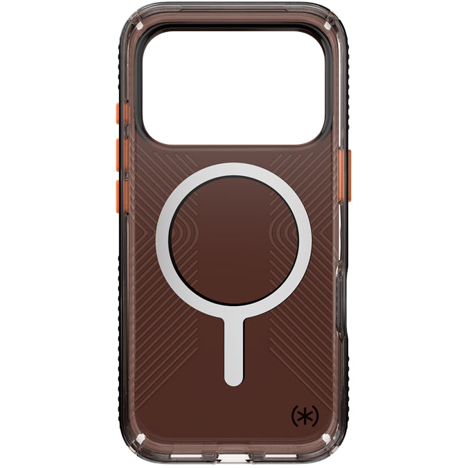 Handyhülle für iPhone 18 Pro / 17 Pro, Speck Presidio Lux Grip MagSafe, Braun-orange