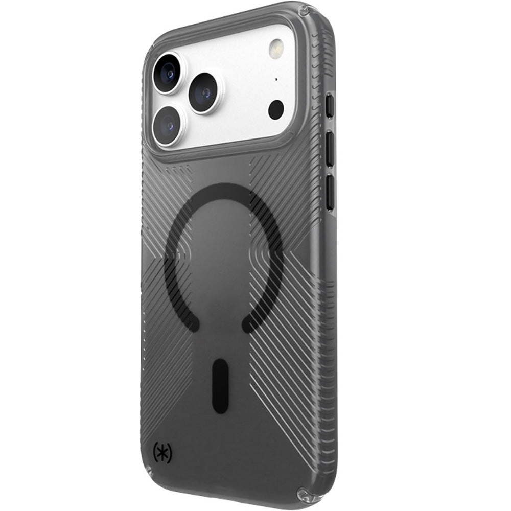 Handyhülle für iPhone 18 Pro / 17 Pro, Speck Presidio Lux Grip mit MagSafe, Graphit-Rauchfarben (2/9)