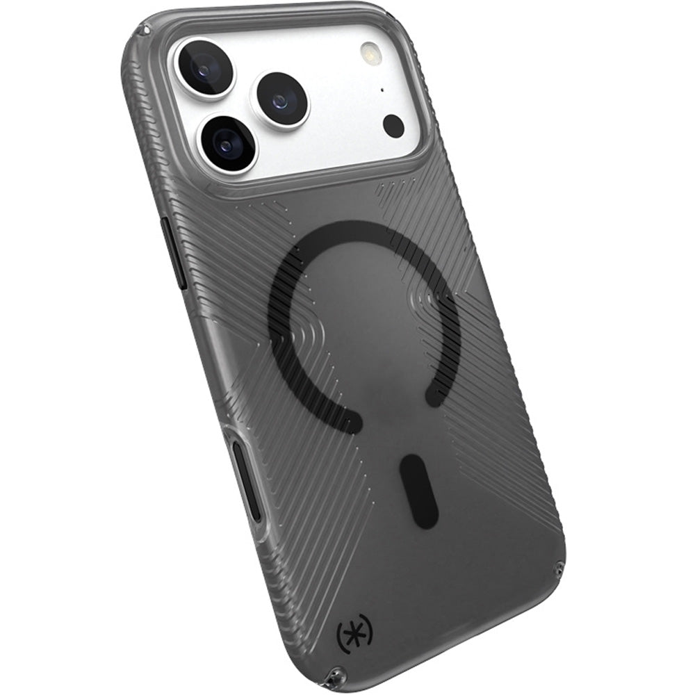 Handyhülle für iPhone 18 Pro / 17 Pro, Speck Presidio Lux Grip mit MagSafe, Graphit-Rauchfarben (4/9)