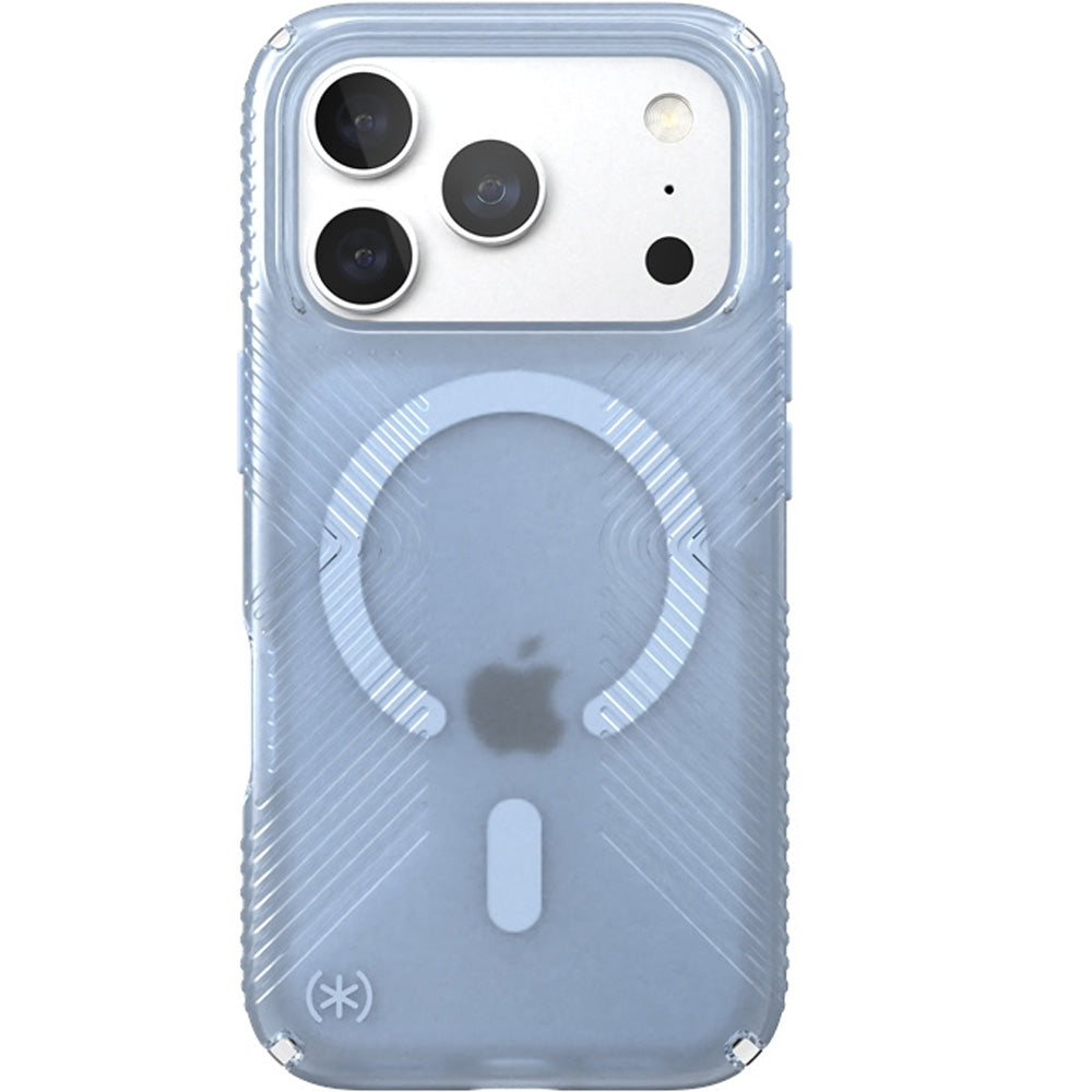 Handyhülle für iPhone 18 Pro / 17 Pro, Speck Presidio Lux Grip mit MagSafe, Blau-Rauchfarben (1/10)