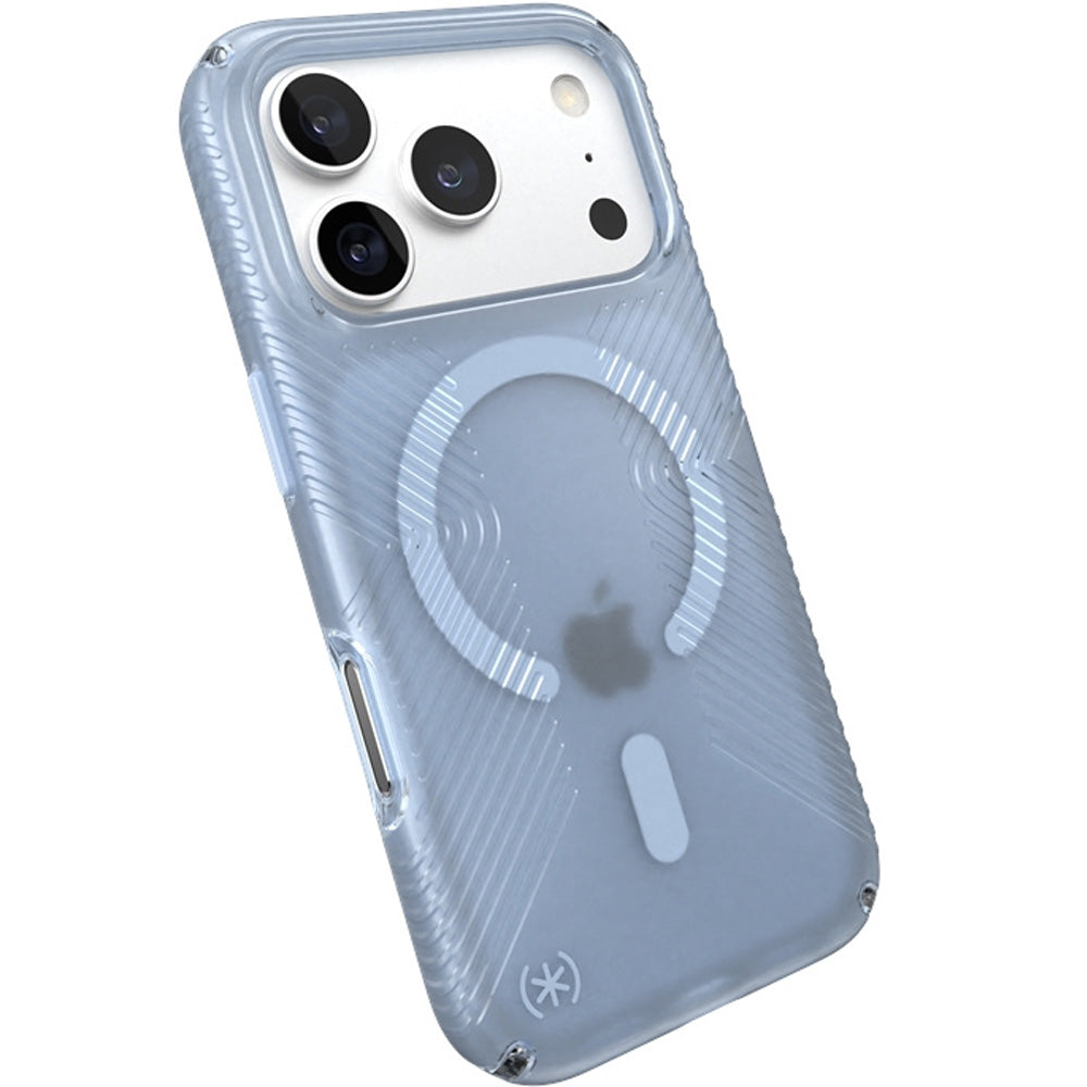Handyhülle für iPhone 18 Pro / 17 Pro, Speck Presidio Lux Grip mit MagSafe, Blau-Rauchfarben (4/10)