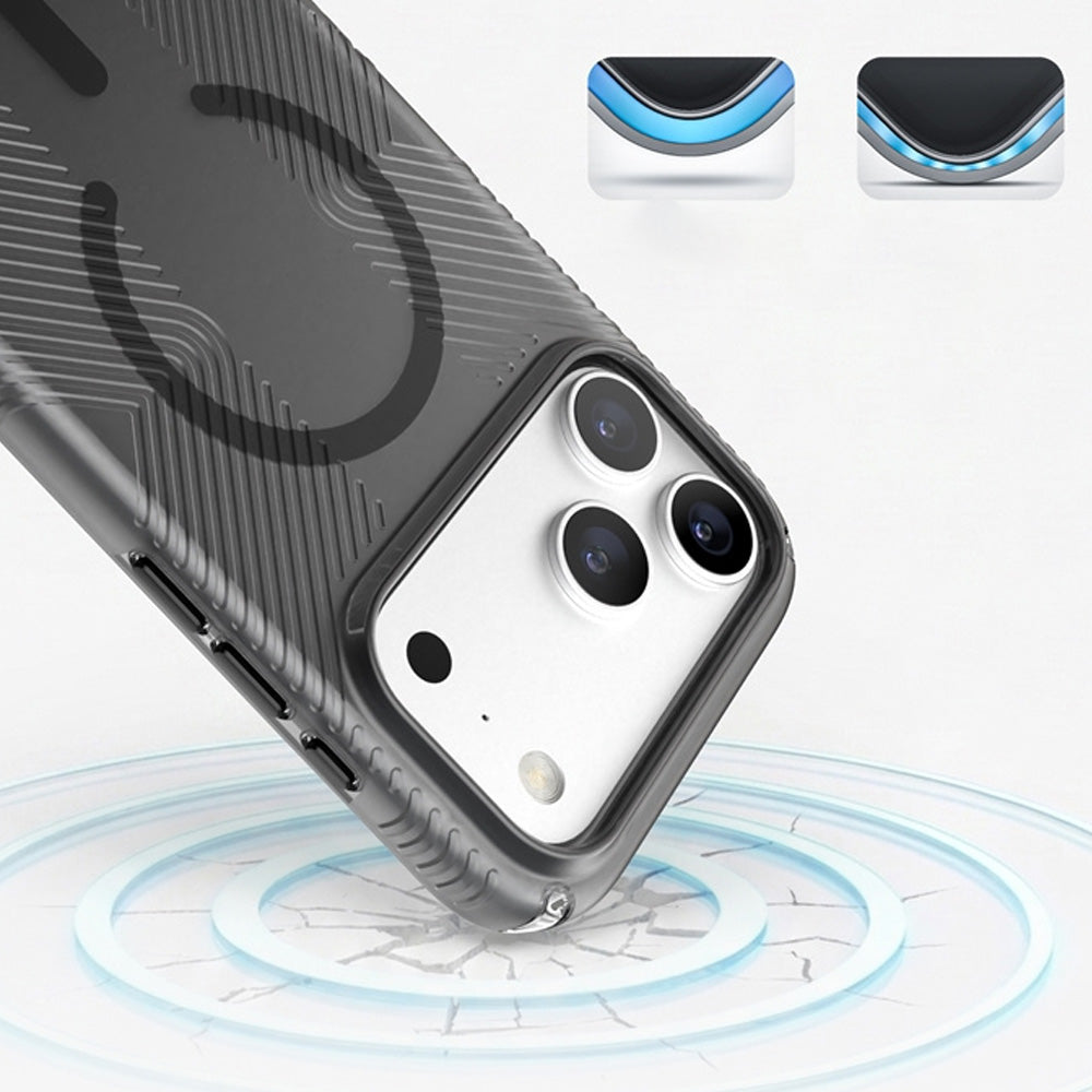 Handyhülle für iPhone 18 Pro Max / 17 Pro Max, Speck Presidio Lux Grip mit MagSafe, Graphit-Rauchfarben (3/10)