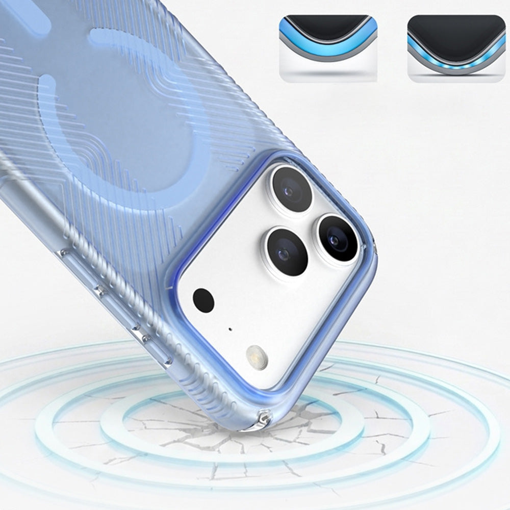 Handyhülle für iPhone 18 Pro Max / 17 Pro Max, Speck Presidio Lux Grip mit MagSafe, Blau-Rauchfarben (3/10)