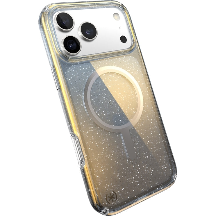 Handyhülle für iPhone 18 Pro Max / 17 Pro Max, Speck Presidio Lux MagSafe, Blau mit Glitzer