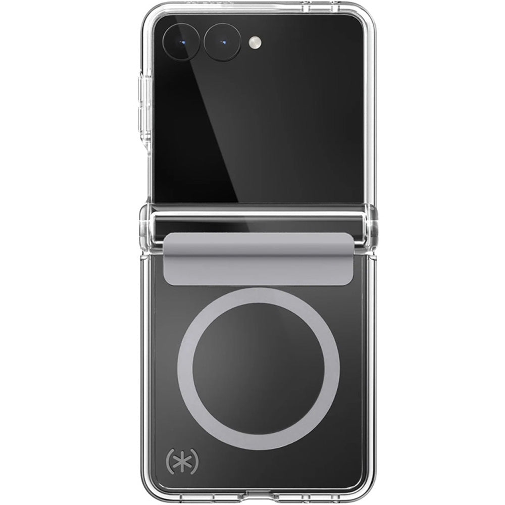 Handyhülle für Galaxy Z Flip8, Speck Presidio Perfect-Clear Fold mit MagSafe, Transparent-Grau (1/11)