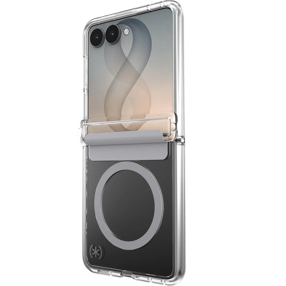 Handyhülle für Galaxy Z Flip8, Speck Presidio Perfect-Clear Fold mit MagSafe, Transparent-Grau (2/11)