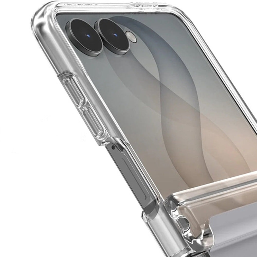 Handyhülle für Galaxy Z Flip8, Speck Presidio Perfect-Clear Fold mit MagSafe, Transparent-Grau (7/11)