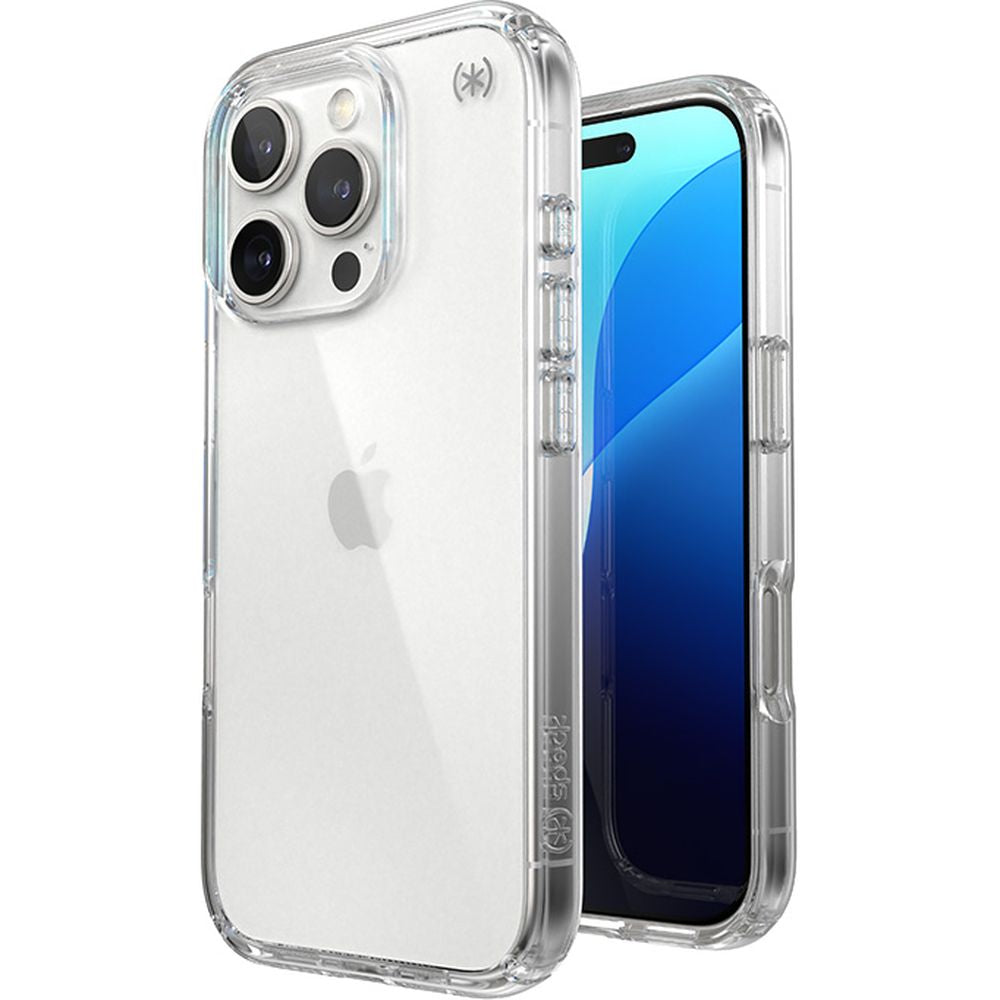 Handyhülle für iPhone 16 Pro, Speck Presidio Perfect-Clear, Transparent