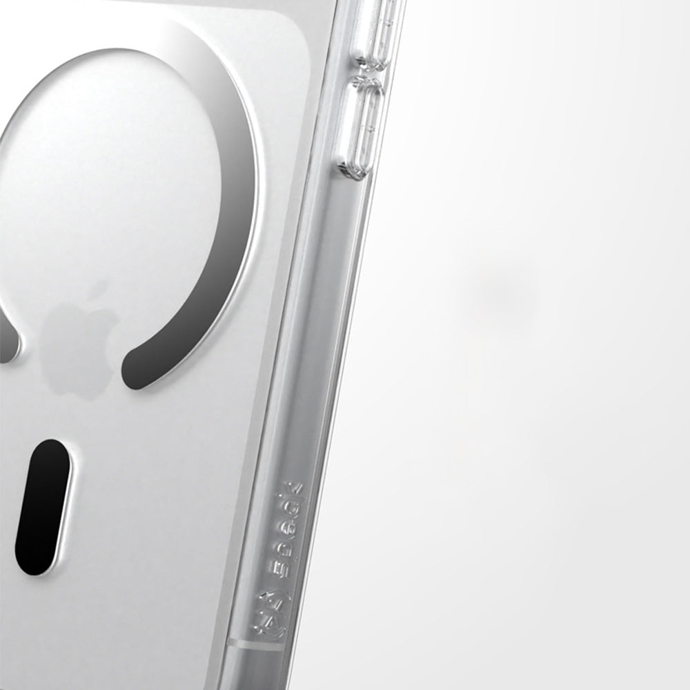 Handyhülle für iPhone 18 Pro / 17 Pro, Speck Presidio Perfect-Clear mit MagSafe, Transparent-Silbern (5/9)