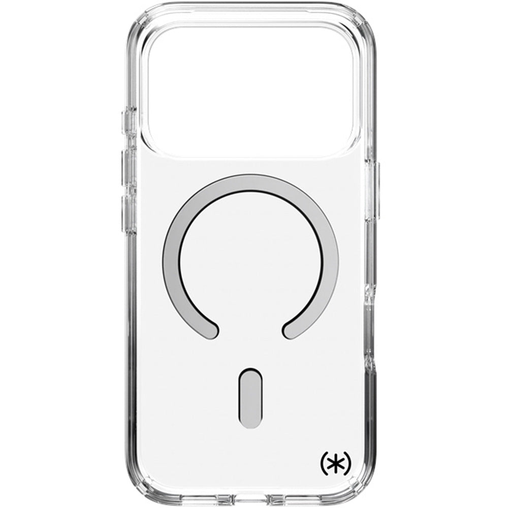 Handyhülle für iPhone 18 Pro / 17 Pro, Speck Presidio Perfect-Clear mit MagSafe, Transparent-Silbern (6/9)