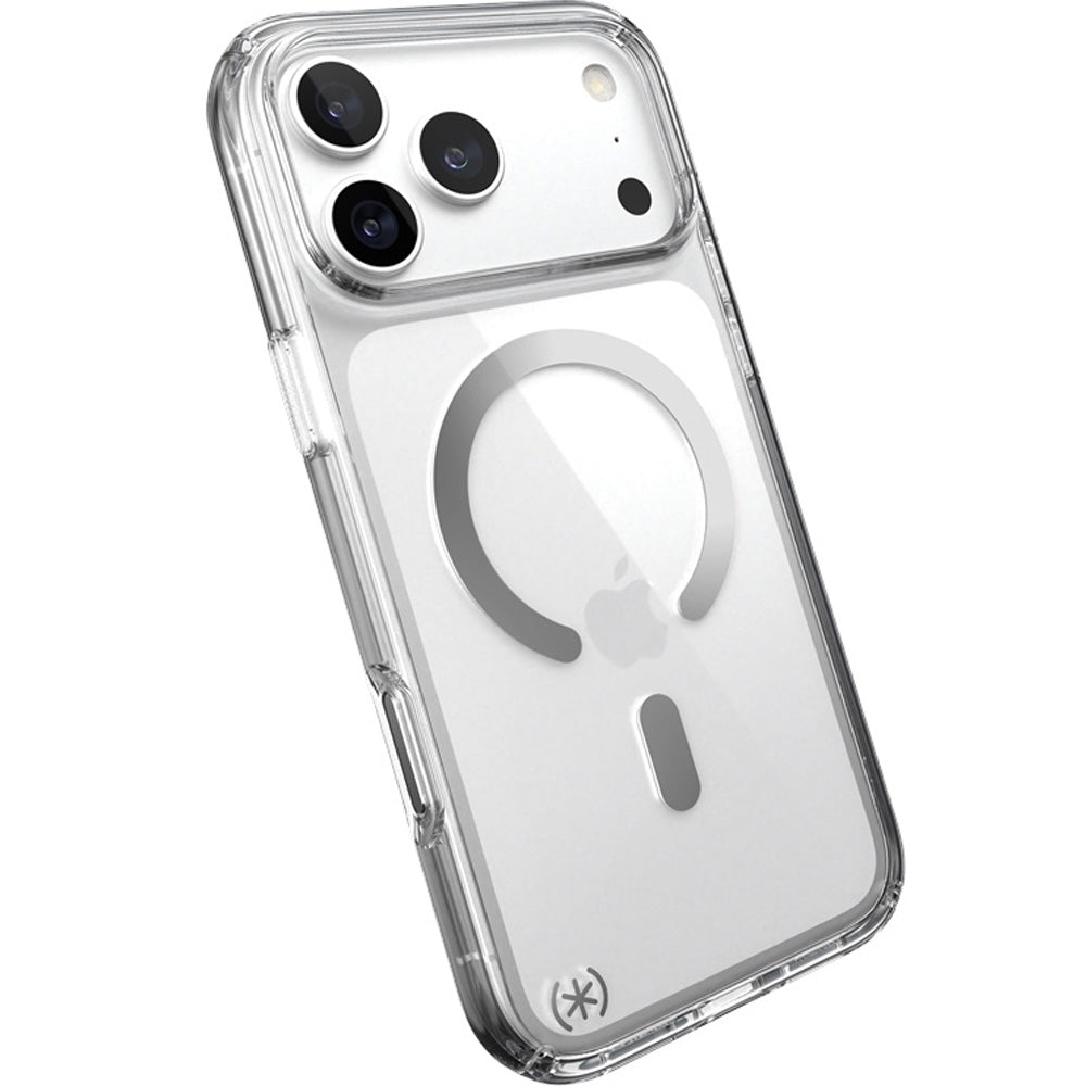 Handyhülle für iPhone 18 Pro Max / 17 Pro Max, Speck Presidio Perfect-Clear mit MagSafe, Transparent-Silbern (2/9)