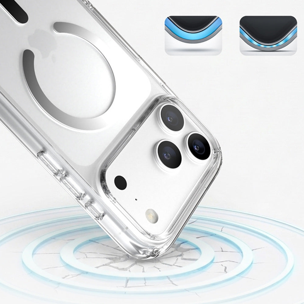 Handyhülle für iPhone 18 Pro Max / 17 Pro Max, Speck Presidio Perfect-Clear mit MagSafe, Transparent-Silbern (3/9)