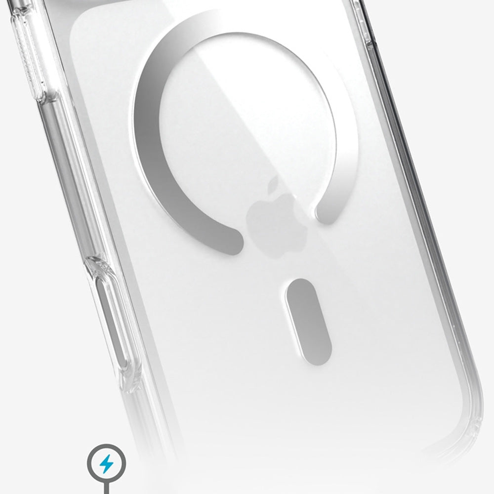 Handyhülle für iPhone 18 Pro Max / 17 Pro Max, Speck Presidio Perfect-Clear mit MagSafe, Transparent-Silbern (4/9)