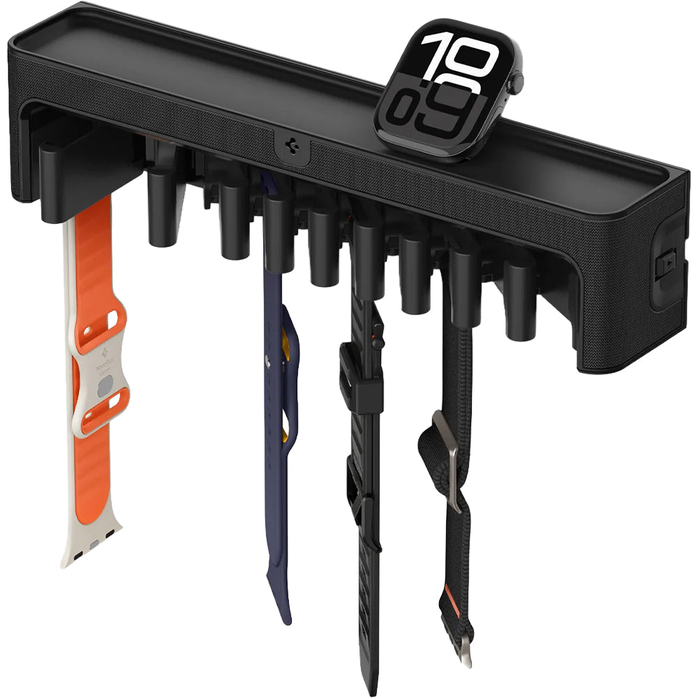 Wandorganizer für Uhrenarmbänder und Smartwatch-Armbänder, Spigen Band Organizer S341, Schwarz