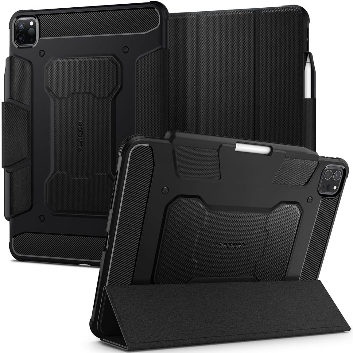 Schutzhülle Spigen Rugged Armor Pro für iPad Pro 11 (2022/2021/2020/2018), Schwarz