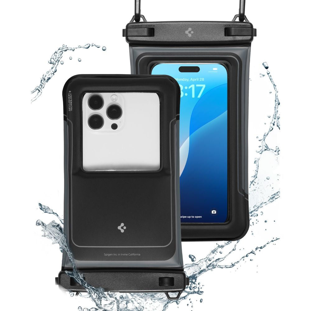 Wasserdichte Handyhülle Spigen A611P Waterproof Float Case 2-Pack, Schwarz