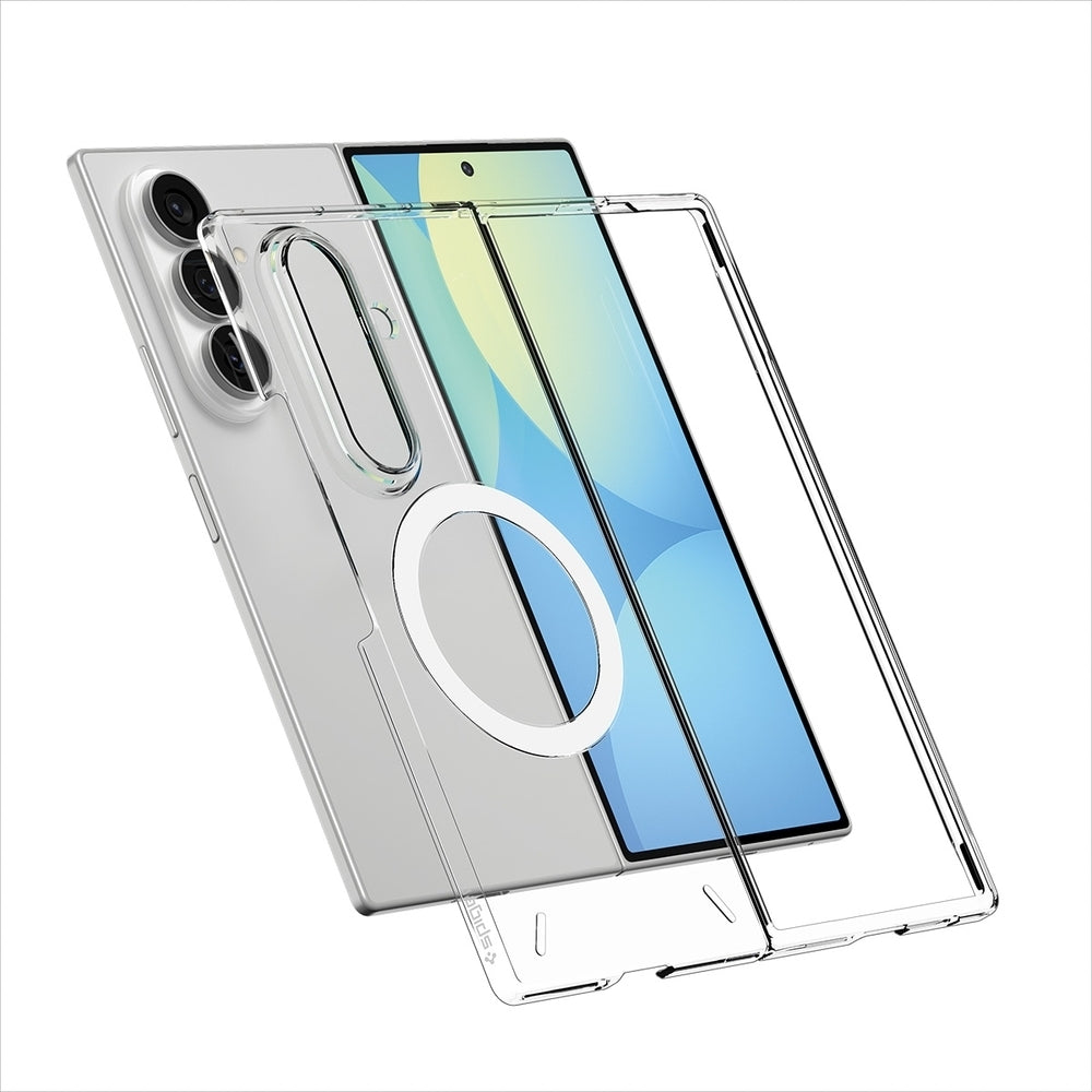Handyhülle für Galaxy Z Fold8 Ultra, Spigen Air Skin Mag mit MagSafe, Transparent und Weiß