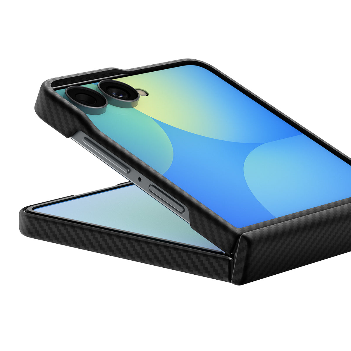 Handyhülle für Galaxy Z Flip8, Spigen Air Skin Aramid Mag mit MagSafe, Schwarz