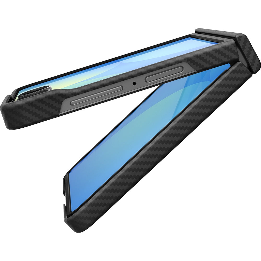 Handyhülle für Galaxy Z Flip8, Spigen Air Skin Aramid Mag mit MagSafe, Schwarz