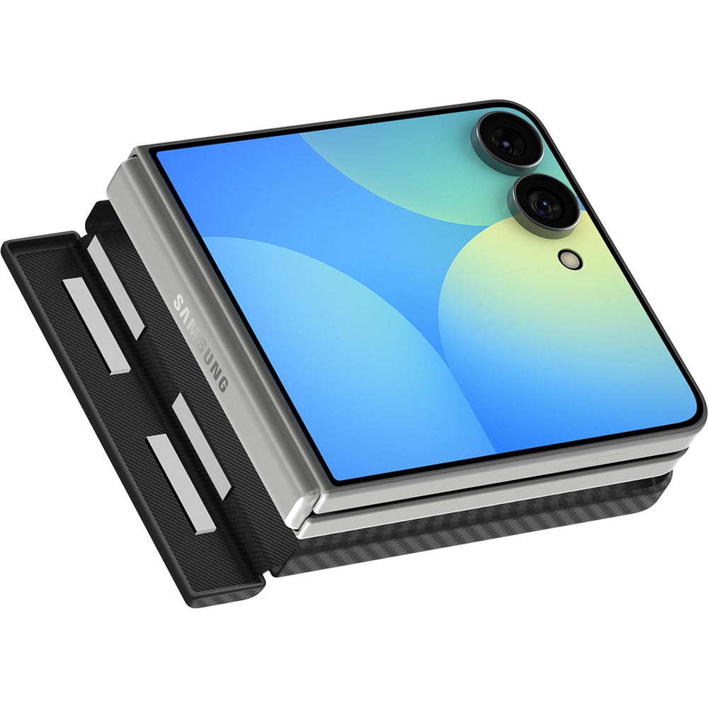 Handyhülle für Galaxy Z Flip8, Spigen Air Skin Aramid Mag mit MagSafe, Schwarz