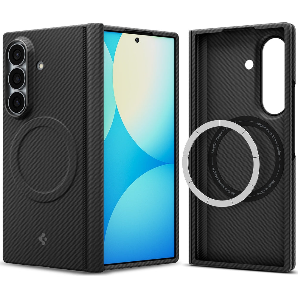 Handyhülle für Galaxy Z Fold8 Ultra, Spigen Air Skin Aramid Mag mit MagSafe, Schwarz