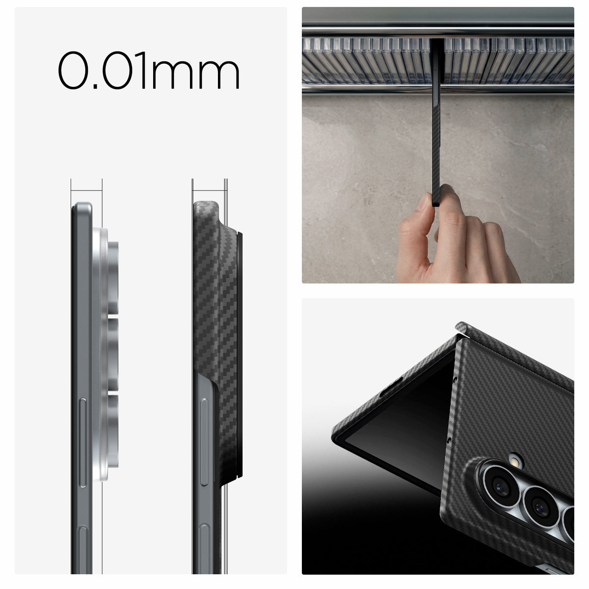 Handyhülle für Galaxy Z Fold8 Ultra, Spigen Air Skin Aramid Mag mit MagSafe, Schwarz
